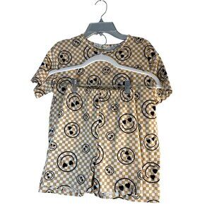 Dream Girl Short Set Matching Beige/Black/White Size 10